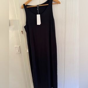Eileen fisher maxi Elegant Black Sleeveless Dress viscose Jersey